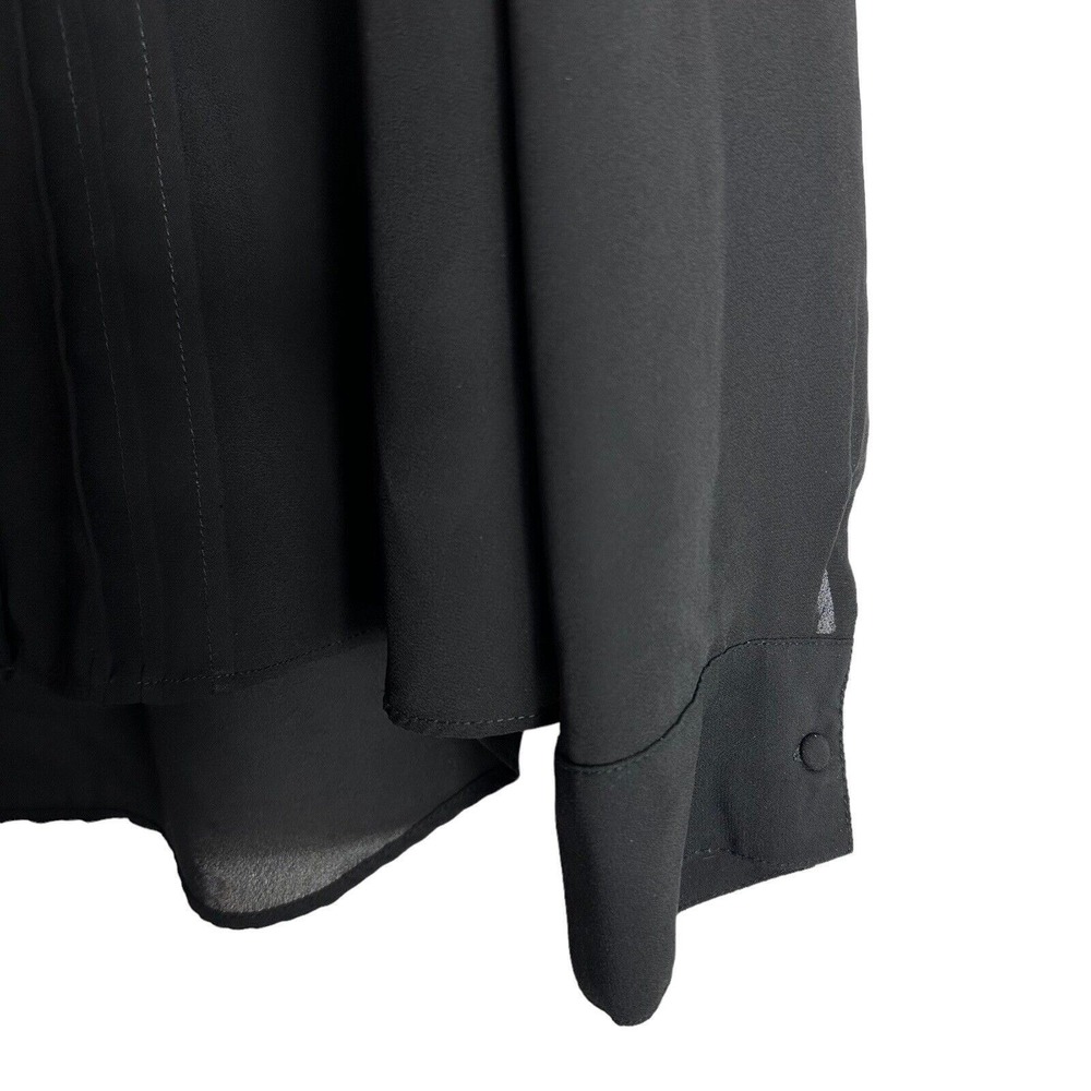 Nanette Lepore Blouse Womens Large Dark Academia Goth Feminine Vamp Office Siren - Picture 4 of 7